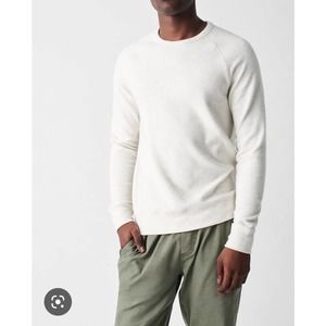 Faherty Legend Sweater Crew Off White Size Large NWOT